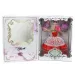 Păpușă cu rochie de mireasă culoarea roșie cu accesorii 30cm