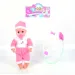 Păpușă cu rochie roz și stetoscop 31cm