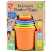 Playgo: Curcubeu jucărie de construcție pahare realizate din plastic reciclat 8 bucăți set