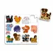 Quercetti: Puzzle magnetic animale de casa - 12 bucati 