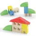 Quercetti: ToyTown Basic jucărie creativă 15 bucăţi din lemn