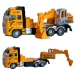 RC Masia de constructie cu telecomanda sau camion cu macara cu lumina in doua versiuni 27MHz 1/36 sc
