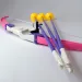 Set arc roz cu sageti și ventuza 54cm