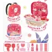 Set de coafor culoarez roz 2in1 în valiză tip troler cu accesorii