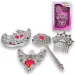Set de frumusețe prințesă cu tiara, ac de păr și accesorii
