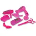 Set de frumusețe roz din 8 piese cu telefon, foarfecă și accesorii