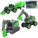 Simulation Vehicle: 3 bucăți mașină de lucru set cu roată de noroi