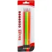 Spirit: Fluo creion grafit cu radieră 4 bucăți set