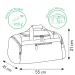 Spirit: gri geantă de sport verde neon fermoar 55x31x41cm