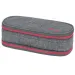 Spirit: My Bag gri și pink două compartimente penar oval