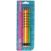 Spirit: Neon Dosts triunghi HB creion grafit cu radieră 4 bucăți set