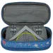 Spirit: Penar oval cu buline vopsea model denim albastru 23x10cm
