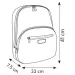 Spirit: Rucsac negru din piele artificială cu trei compartimente 41x33x7,5cm