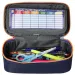 Spirit:My Bag penar oval albastru indigo cu fermoar portocaliu 23x10cm