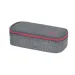 Spirit:My Bag penar oval gri deschis cu fermoar roz 23x10cm