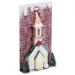 Stop &amp; Look: biserică hârtie de Crăciun cu lumini 17x5x30cm