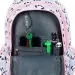 St.Right Grey Panda imprimeu panda roz-gri trei compartimente rucsac, ghiozdan 39x27x17cm
