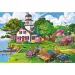 Wood Craft: Port de vară lemn puzzle 500+1 bucăți - Trefl