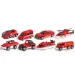 X-Fireproof mașini de pompieri set 8 bucăți