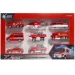X-Fireproof mașini de pompieri set 8 bucăți